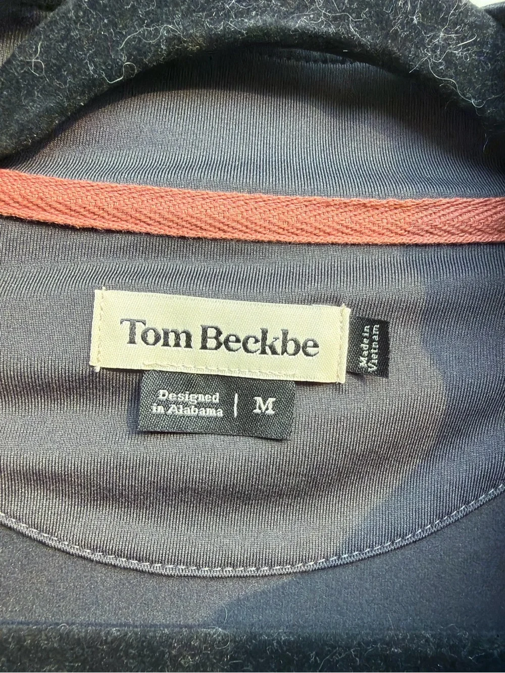 Tom Beckbe Men’s Medium Charcoal Performance Stretch Quarter Zip Golf Vest